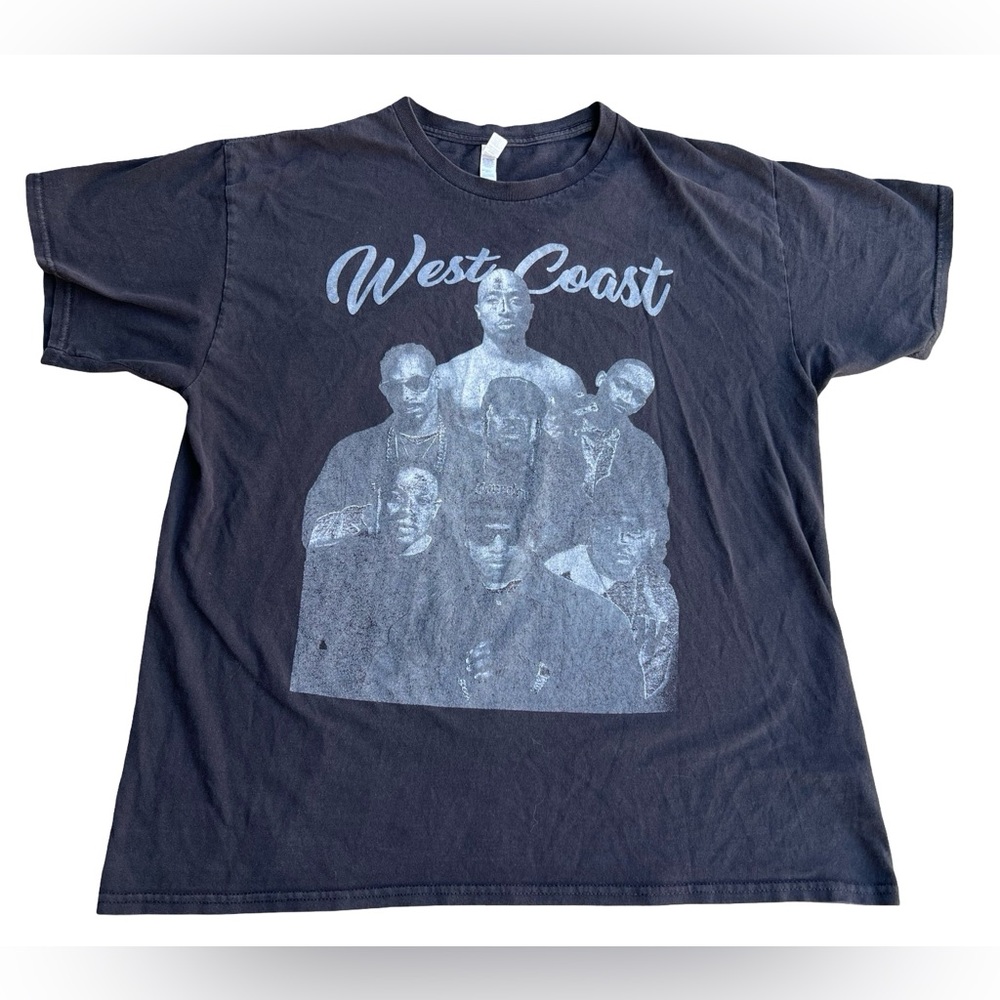 ALSTYLE West Coast Icons Rappers HipHop T-Shirt Ice Cube Easy-E Dre Snoop 2Pac